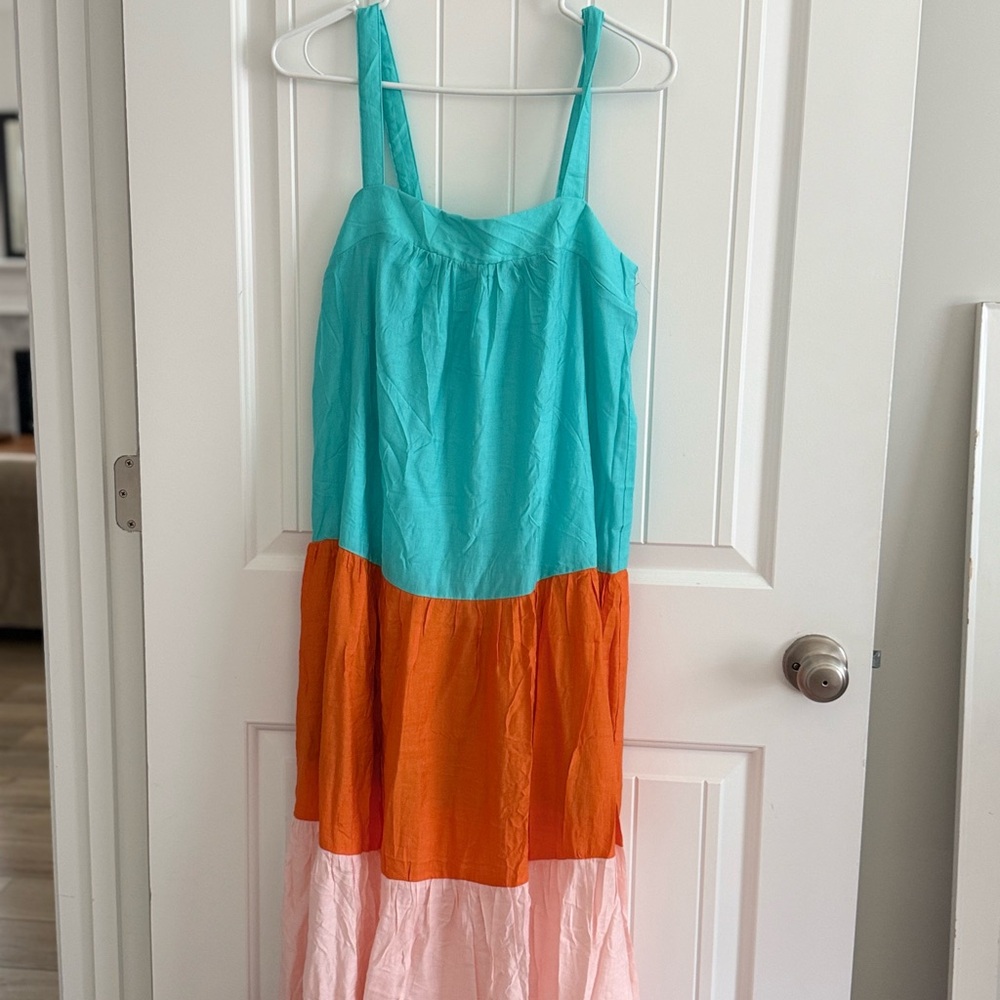 Aura Multicolor Strappy Maxi Dress - Picture 2 of 5